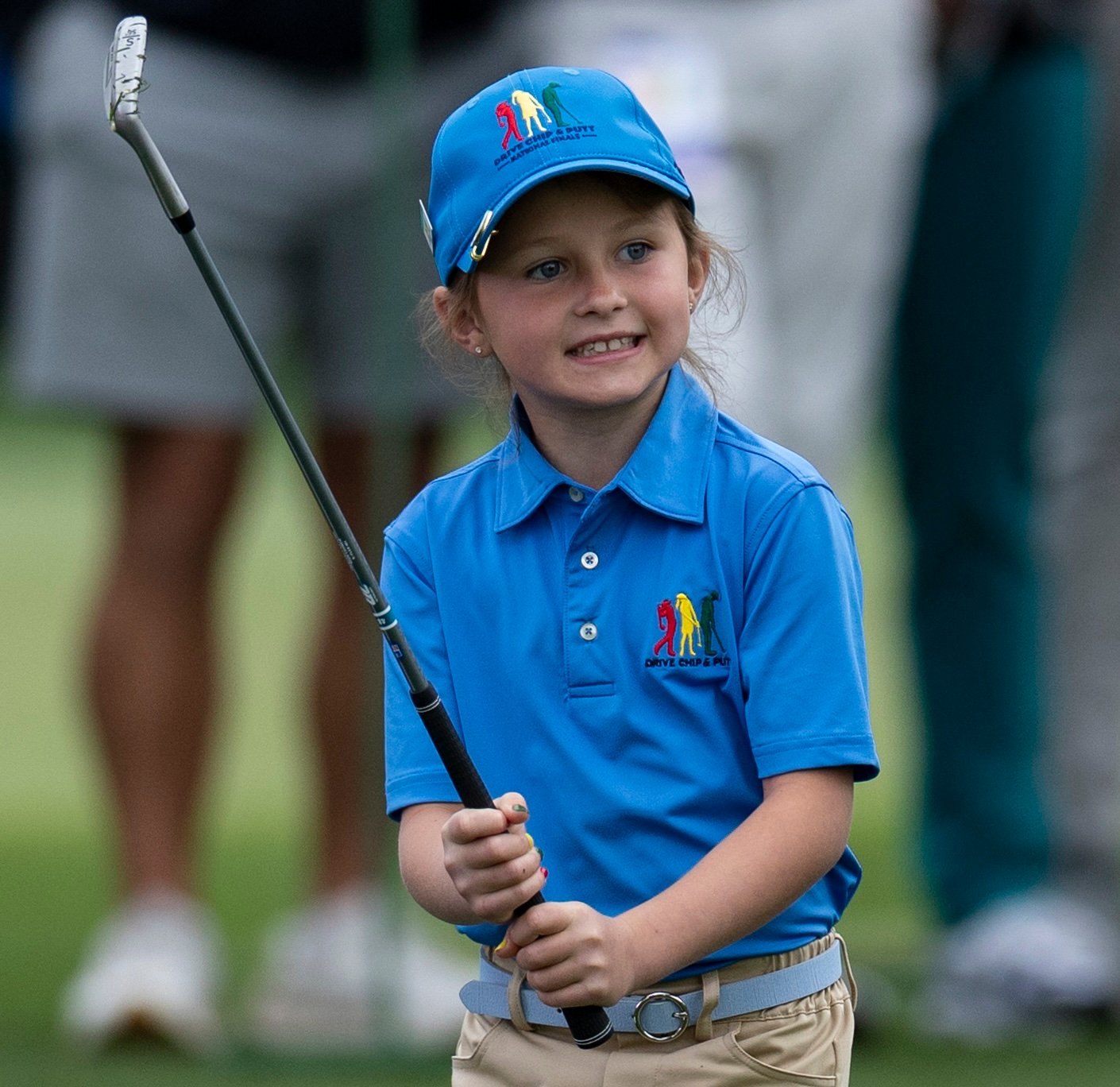 Sophia Eagan in the chip portion of Sunday’s competition. (Photo: Simon Bruty/Drive Chip Putt Images)