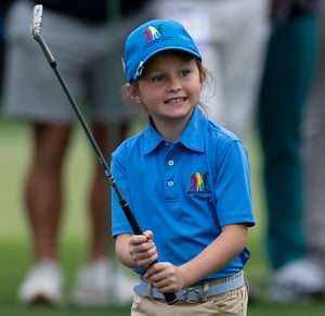 Sophia Eagan in the chip portion of Sunday’s competition. (Photo: Simon Bruty/Drive Chip Putt Images)