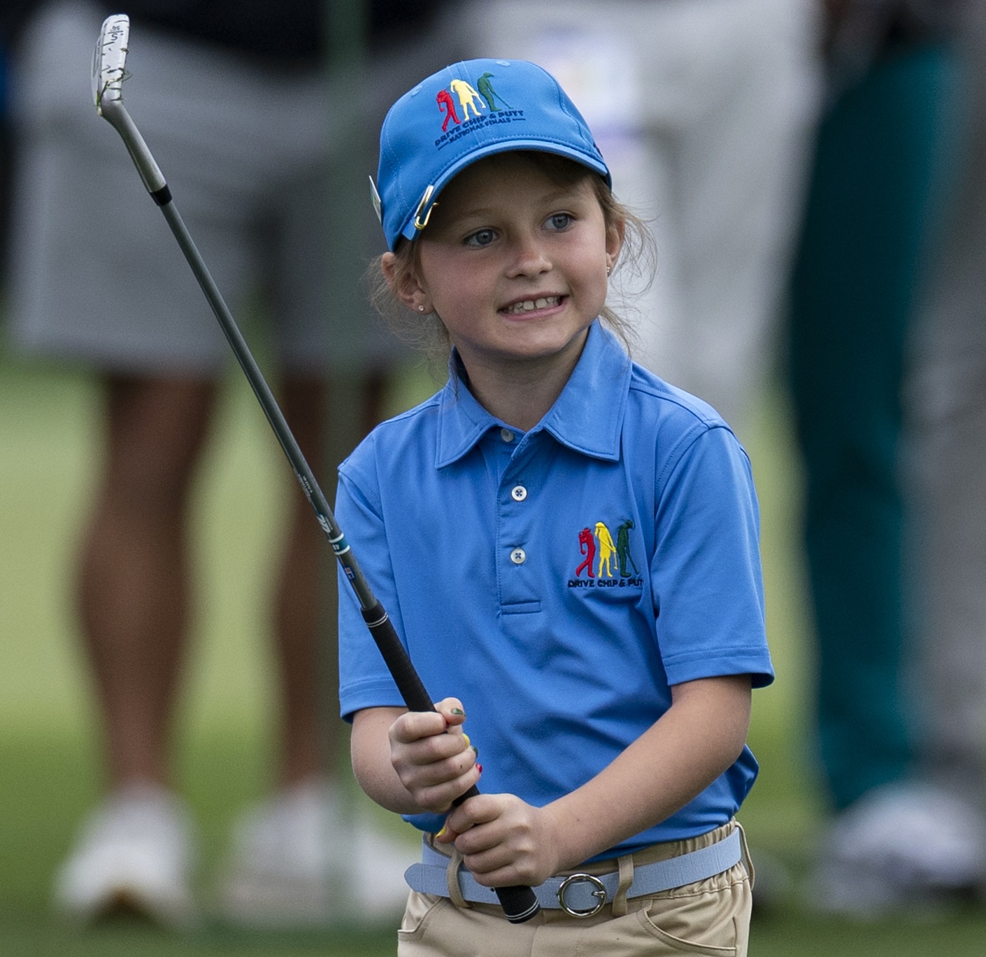Sophia Eagan in the chip portion of Sunday’s competition. (Photo: Simon Bruty/Drive Chip Putt Images)